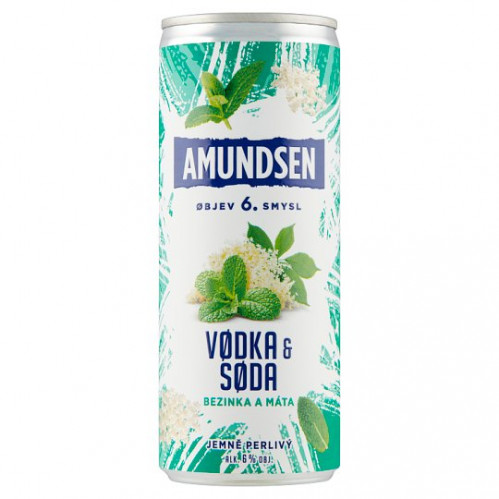 Amundsen Vodka&Soda 0,25L Bezinka Máta 6% (24)