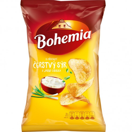 Bohemia Chips 130g Čerstvý Sýr & Jarní Cibulka (18)