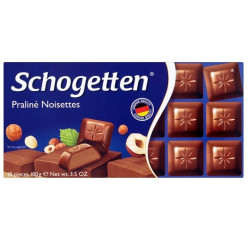 Schogetten 100g Nougat/Noisettes Pralines *