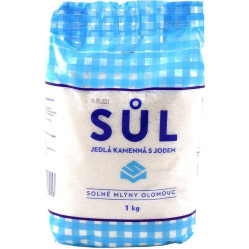Sůl jedlá s jódem 1kg SOL.ML.