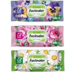 Freshmaker Vlhčené ubrousky Flower (72)