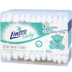 Linteo Vatové Tyčinky Box 65ks
