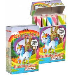 Bubble Gum sticker 35g UniCorn (x18)
