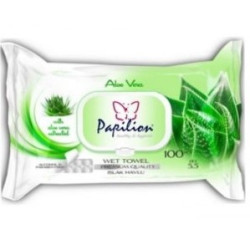 Papilion Vlhčené Ubrousky 100ks Aloe Vera