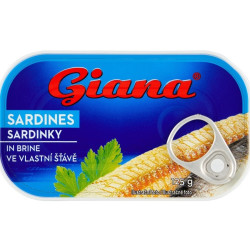 Giana 125g Sardinky ve Vlastní Šťávě (12)