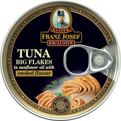 Franz Josef 170g Tuňák kousky ve slun. oleji s uzenou