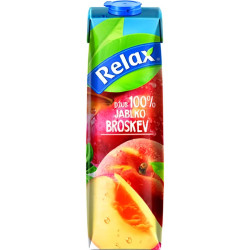 Relax 1L TP 100% Jablko Broskev (12)