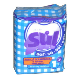 Sůl jedlá s jódem 1kg SOL.ML.