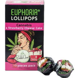 Euphoria Lollipops 10x25g Strawberry Cheesecake