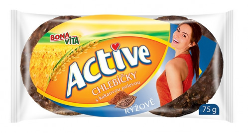 Bona Vita 75g Active Rýžové s kakaovou polevou