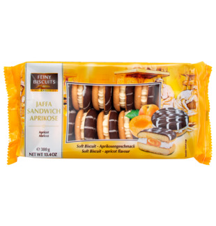 chi tiết Feiny Biscuits Sandwich 380g Cream&Apricot (vang) (9)