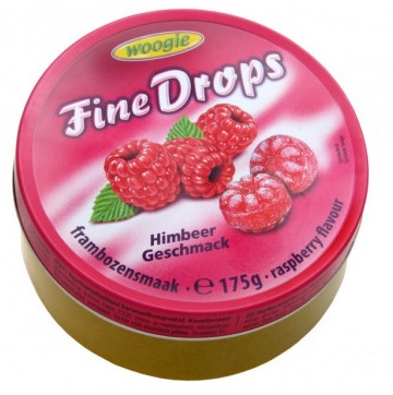 detail Woogie 200g Fine Drops Rasberry