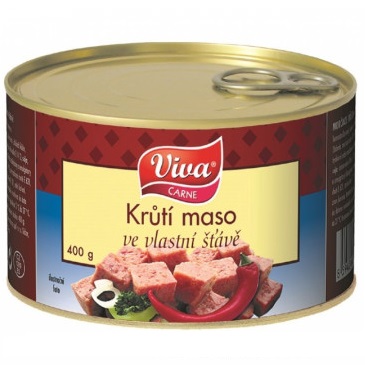 chi tiết Viva 400g Krutí maso ve vlastní šťávě