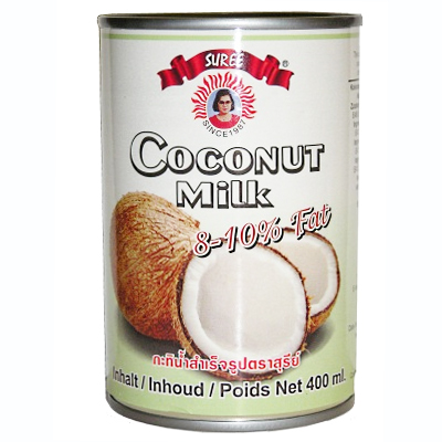 chi tiết Suree Kokosové mléko 400ml 8-10%