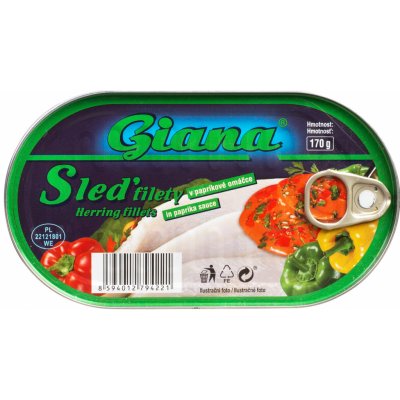 chi tiết Giana 170g Sleď Filety v Paprikové Omáčce (12)
