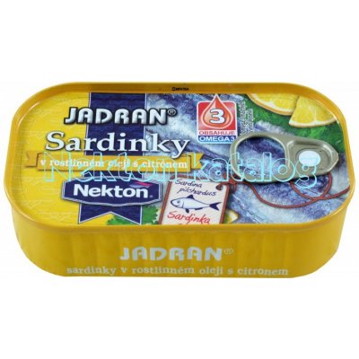 chi tiết Nekton 125g Jadran Sardinky v rostlinném oleji s citronem
