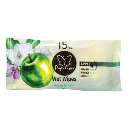 chi tiết Papilion Vlhčené Ubrousky 15ks Fruits