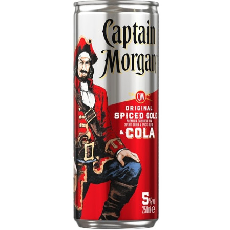 chi tiết Captain Morgan & Cola 0,25L 4,56%