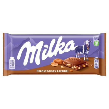 chi tiết Milka 90g Peanut Caramel