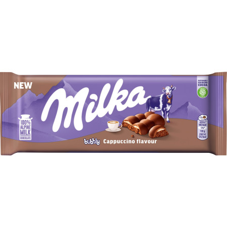 detail Milka 100g Bubbly Cappuccino