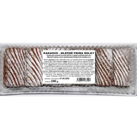 chi tiết Prima Rolky 240g Kakaové Mléčné