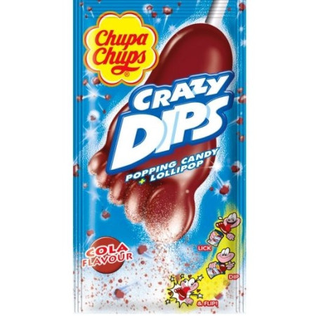 detail Chupa Chups Lízátko Crazy Dips cola 14g (24)