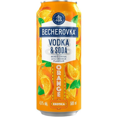 chi tiết Becherovka 0,5L Vodka Soda Orange 4,5%