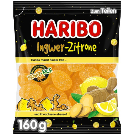 chi tiết Haribo 165g Ingwer-Zitrone