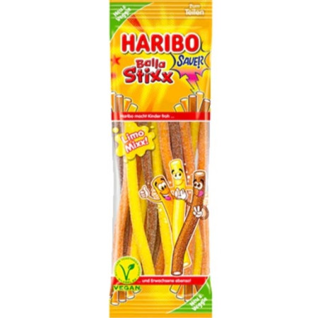 chi tiết Haribo BALLA Stixx 175g LIMO MIXX *
