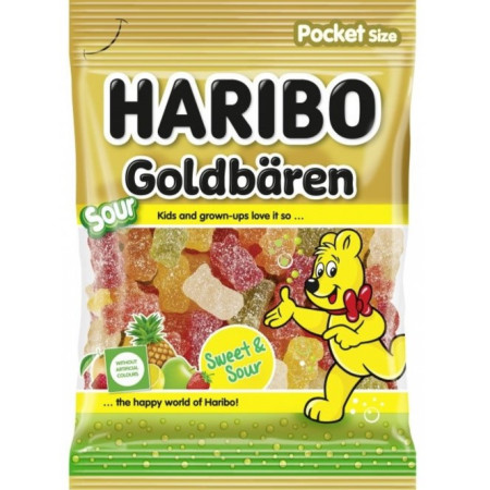 chi tiết Haribo 80g Goldbaeren Sour (x30)