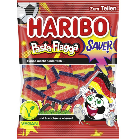 chi tiết Haribo 160g Pasta Flagga Sauer