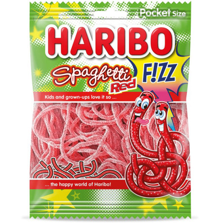 chi tiết Haribo 70g Spaghetti Red Fizz