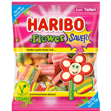 chi tiết Haribo 160g Flower Sauer