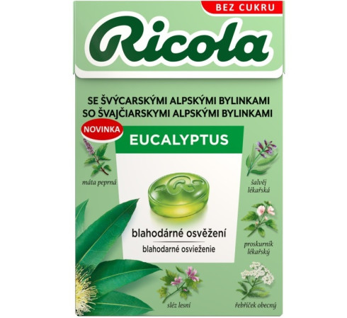 chi tiết Ricola 40g Eucalyptus (20ks/kra)