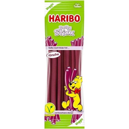 chi tiết Haribo BALLA Stixx 200g CHERRY