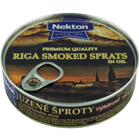 detail Nekton 160g Uzené Šproty v rostlinném oleji