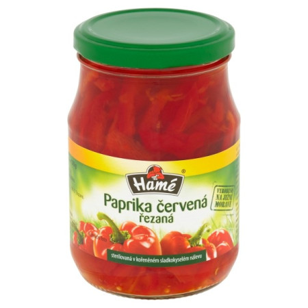 chi tiết Hamé 340g Paprika červená řezaná