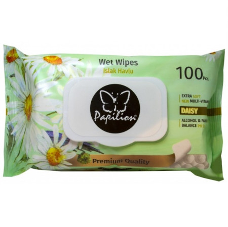 detail Papilion Vlhčené Ubrousky 100ks Chamomile