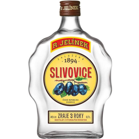 chi tiết R.Jelínek 0,7L Budík Slivovice Bilá 45%