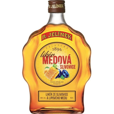 chi tiết R.Jelínek 0,5L Budík Medová Slivovice 35%