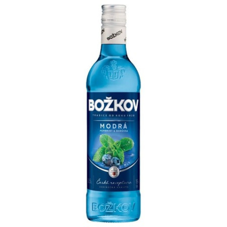 chi tiết Bozkov 0,5L Modrá Peprmint Borůvka 19%