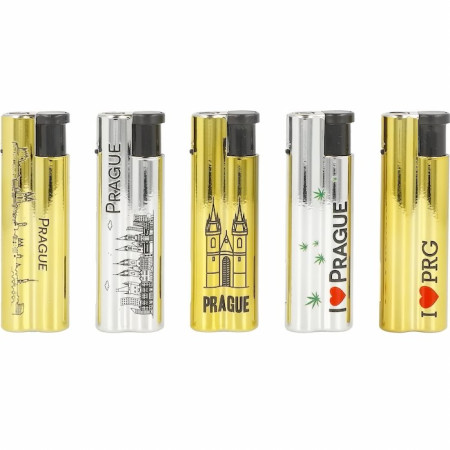 chi tiết Zapalovač Wildfire Metal Jet Praha Gold & Silver (25)