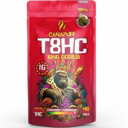 chi tiết CanaPuff Květy T8HC 99% King Gorilla