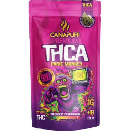detail CanaPuff Květy THCA 99% Panic Monkey