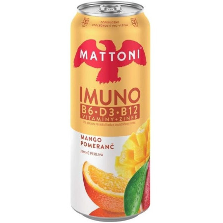 detail Mattoni 0,5L Imuno Pomeranc+mango (plech)
